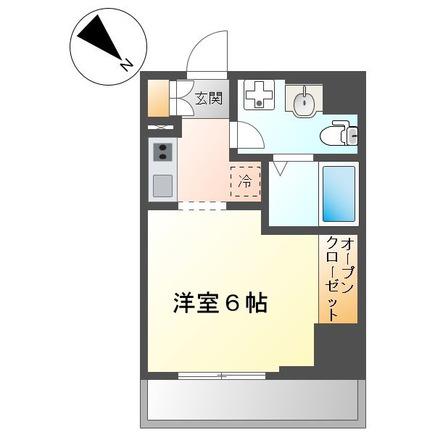 エクセリア府中寿町(1K/7階)の間取り写真