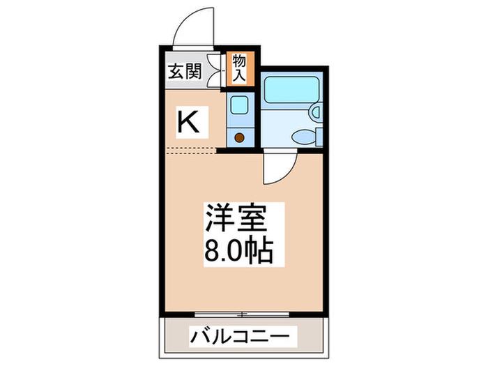 大雄マンション(1K/3階)の間取り写真