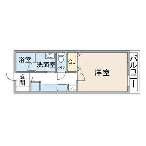 グレイスNF(1K/2階)の間取り写真