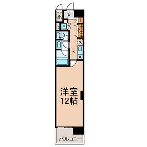 CASAα名駅南(1K/3階)の間取り写真