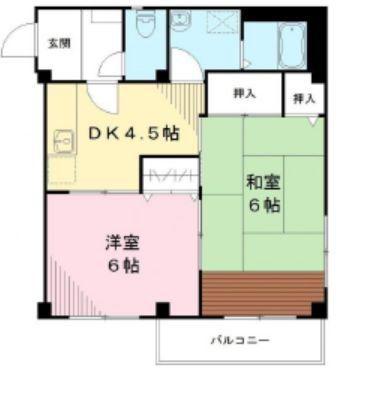 プレイス西荻(2DK/3階)の間取り写真
