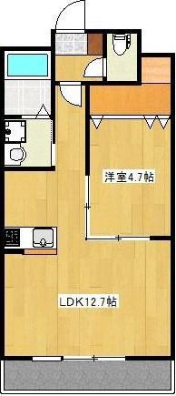 SPRING長嶺南(1LDK/1階)の間取り写真