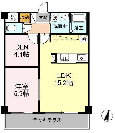 MOE MUSASHIKOSUGI(1SLDK/4階)の間取り写真