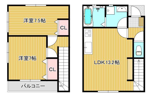 グリーンアパートIII(2LDK/1階)の間取り写真