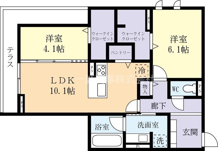GRARIE(2LDK/2階)の間取り写真