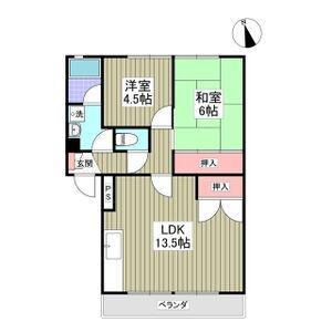 ヴィレッジ助戸 (2LDK/3階)の間取り写真