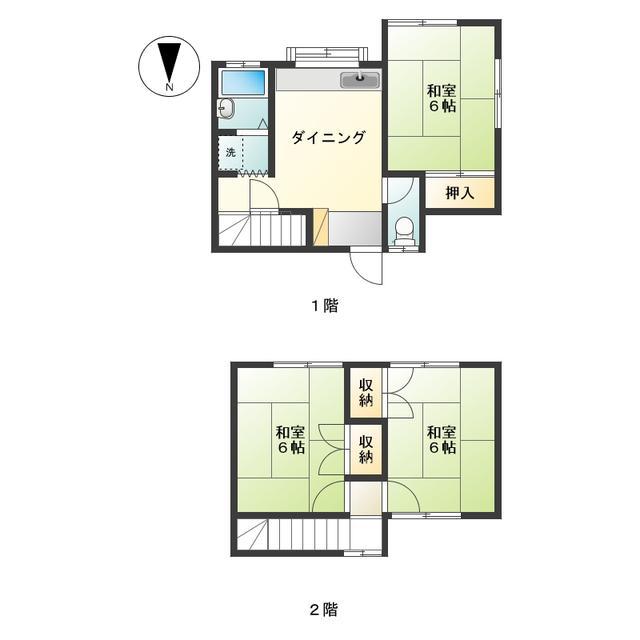 杉山コーポ(3DK/1階)の間取り写真