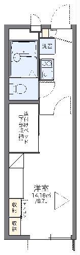レオパレスさくら(1K/1階)の間取り写真