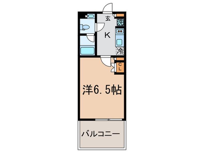 パークキューブ大井町レジデンス(1K/13階)の間取り写真