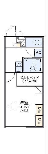 レオパレスアゼリア ヒル(1K/2階)の間取り写真