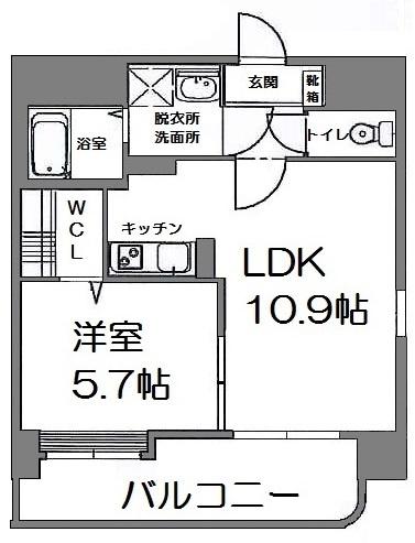 ウィナーズ(1LDK/2階)の間取り写真