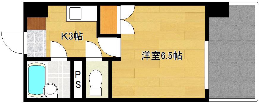 NEWS壱番館(1K/7階)の間取り写真