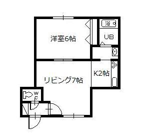 ヴェルデ(1LDK/1階)の間取り写真
