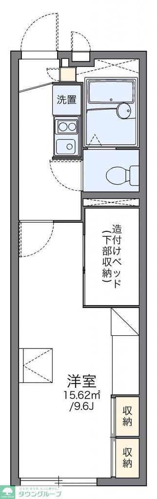 レオパレスピュアタウン(1K/1階)の間取り写真