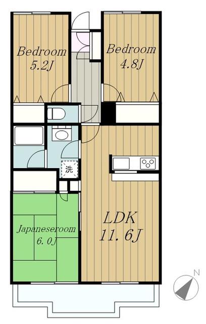 サザントゥリー東林間(3LDK/1階)の間取り写真
