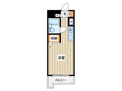 パレ・ドール八王子2(ワンルーム/4階)の間取り写真