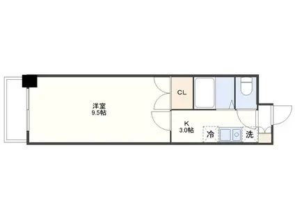 マンションハウスADD5(1K/7階)の間取り写真
