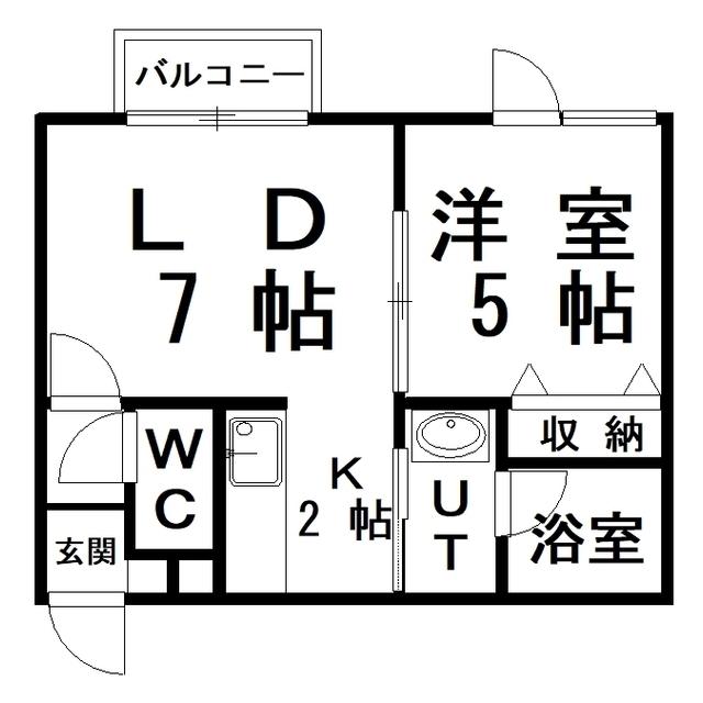 スプリングハイツ(1LDK/1階)の間取り写真