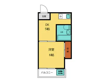 サンライトレジデンス(1DK/1階)の間取り写真