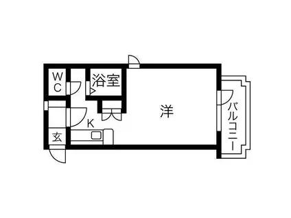 ルーベンクラッセ(1K/2階)の間取り写真