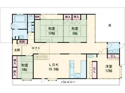 エスポアール春日II(4LDK/3階)の間取り写真