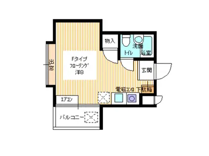 ガーデンコート三河(ワンルーム/3階)の間取り写真