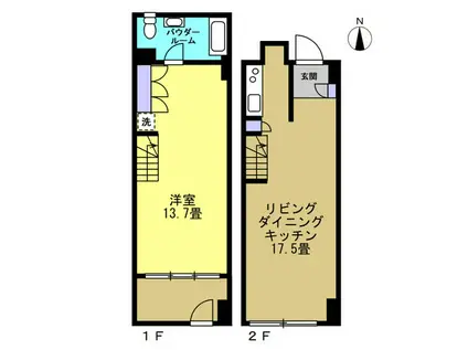 FLATS GAZERYフラットガゼレイ(1LDK/2階)の間取り写真