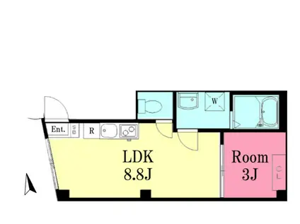 ヴィクトワール方南(1LDK/4階)の間取り写真