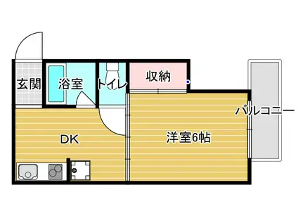 武田ビル(1DK/3階)の間取り写真