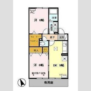 プレミールボヌールB(2DK/1階)の間取り写真