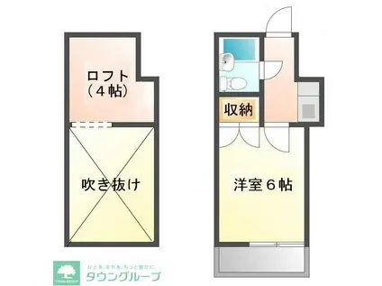 ソリテア柏(1K/2階)の間取り写真