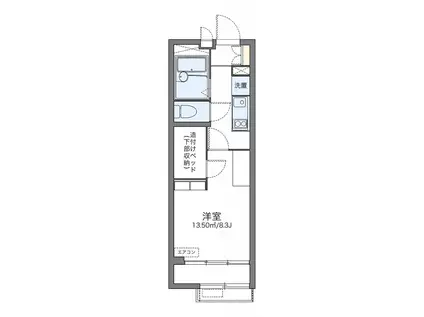レオパレスアルタイルII(1K/2階)の間取り写真