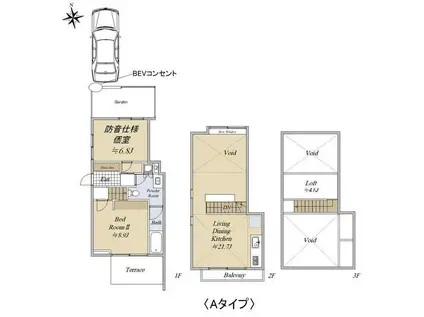 T-STAGE(2LDK/1階)の間取り写真