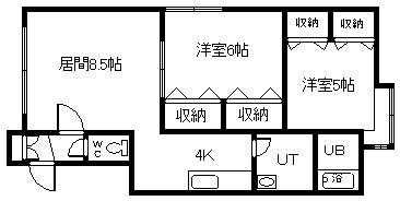 アスティ2・5(2LDK/2階)の間取り写真