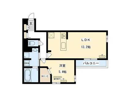 スペチアーレ赤川(1LDK/2階)の間取り写真