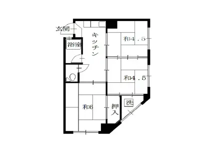 たいらビル(3K/5階)の間取り写真