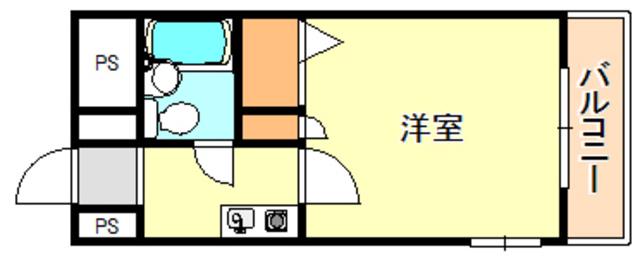アーバンエース西神戸パル(1K/3階)の間取り写真