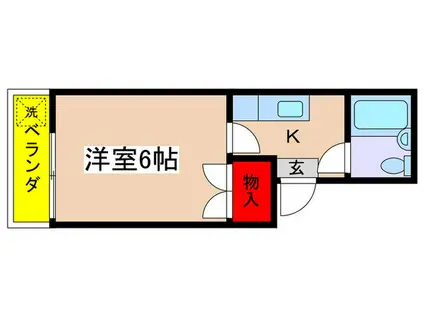 ハイツセイワ(1K/2階)の間取り写真