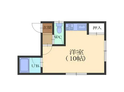 レヴ川原(ワンルーム/2階)の間取り写真