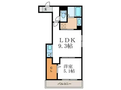 アレーズ向日町(1LDK/3階)の間取り写真