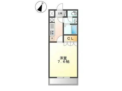 グレース菅仙谷(1K/2階)の間取り写真