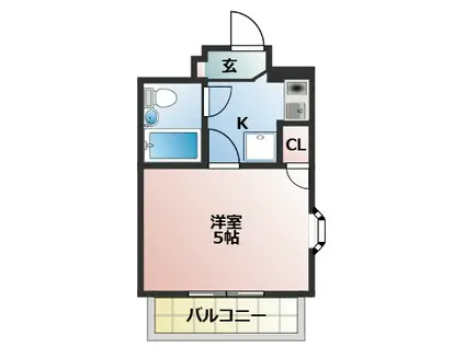 キャピタル壱番館(1K/3階)の間取り写真