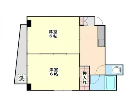 エントピア鴨池(2K/4階)の間取り写真