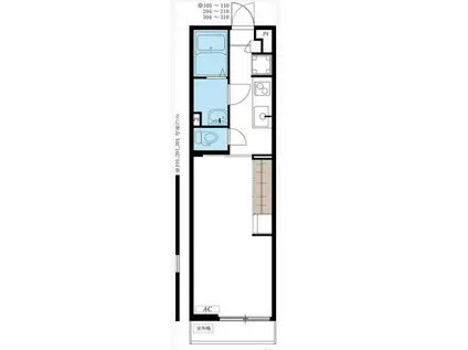 リブリ・プモリIII(1K/1階)の間取り写真