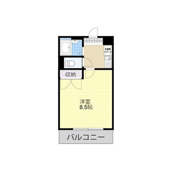 MISTRAL下手野(1K/1階)の間取り写真