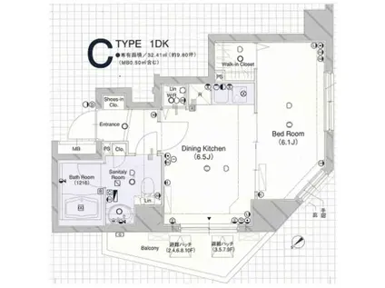 ラグジュアリーアパートメント文京千石01(1DK/2階)の間取り写真