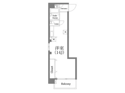 エスポワール芝(ワンルーム/5階)の間取り写真