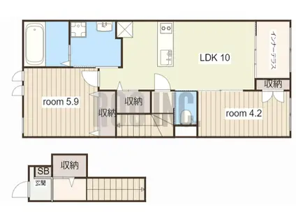 トワ・フィーユII(2LDK/2階)の間取り写真