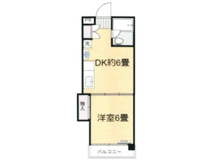 コーポ80(1DK/2階)の間取り写真