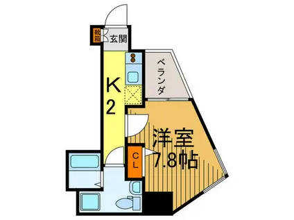 ル・リオン東向島(1K/10階)の間取り写真